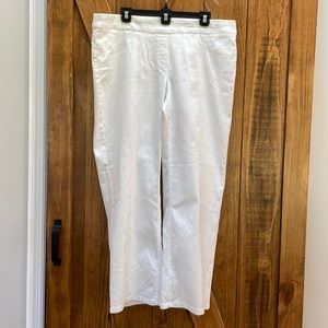 Alfred Dunner size 16 white denim capri pants